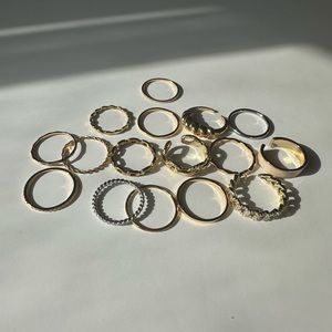 Assorted stacking rings